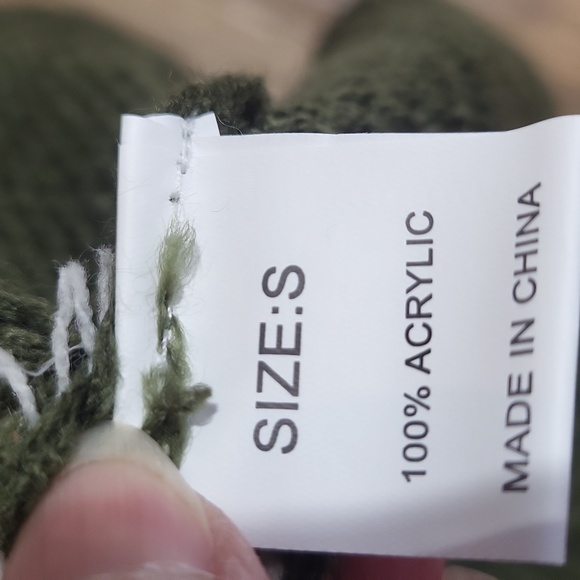 Green Color Block Mock Neck Long Sleeve Sweater - Picture 6 of 7